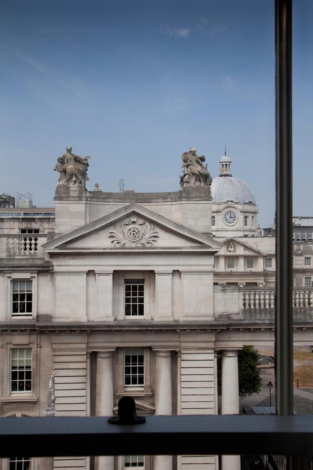 Georgian Dublin architecture viewed from the venue window